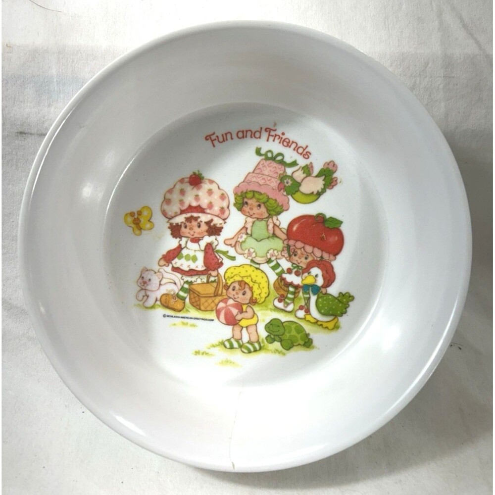 Vintage Strawberry Shortcake Fun & Friends Cereal Bowl SiLite Inc 3242
